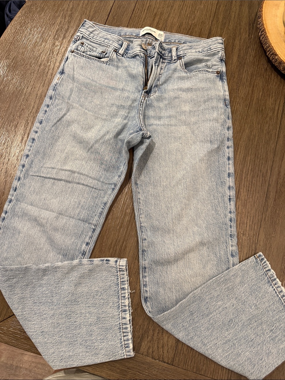 abercrombie kids Light Blue Straight Leg Jeans